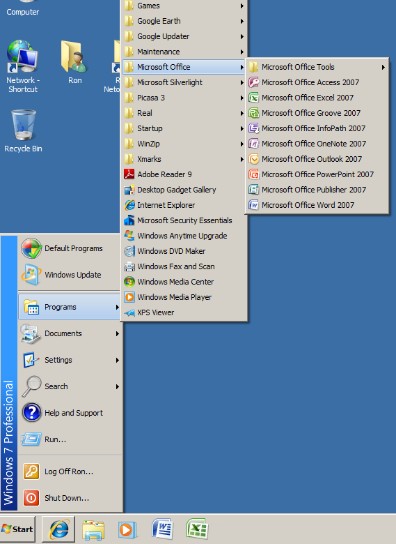 Windows 7 and Office 2007/2010 w